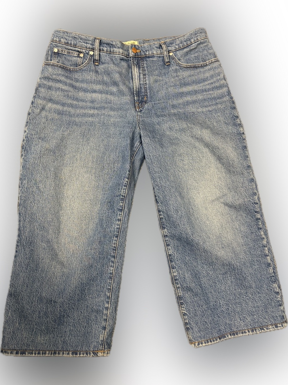 Madewell the perfect vintage wide leg crop jean size 32 P